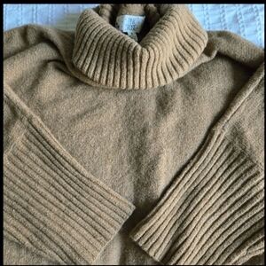 Pink Rose Tan Turtleneck Sweater